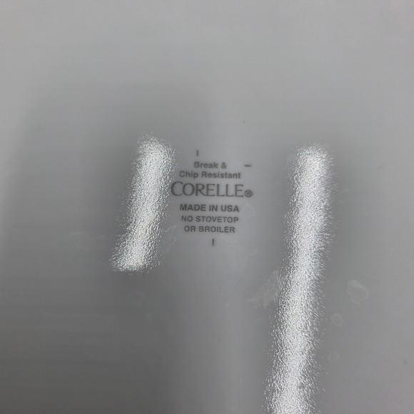 Corelle 12 inch dinner plate floral blue green vine break chip resistant - Picture 2 of 4